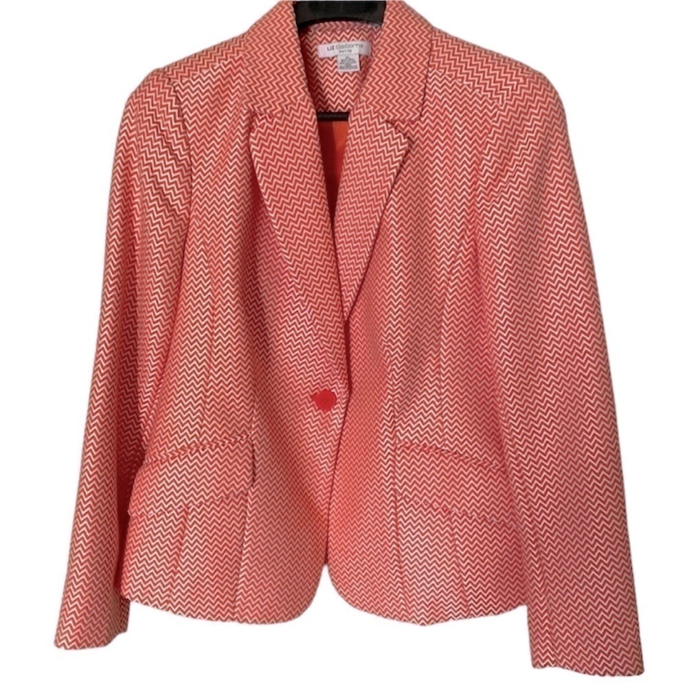 LIZ Claiborne Chevron Blazer. Size Petite L.